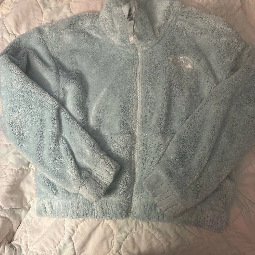 The North Face Plush Fuzzy Jacket in Pale Blue girls